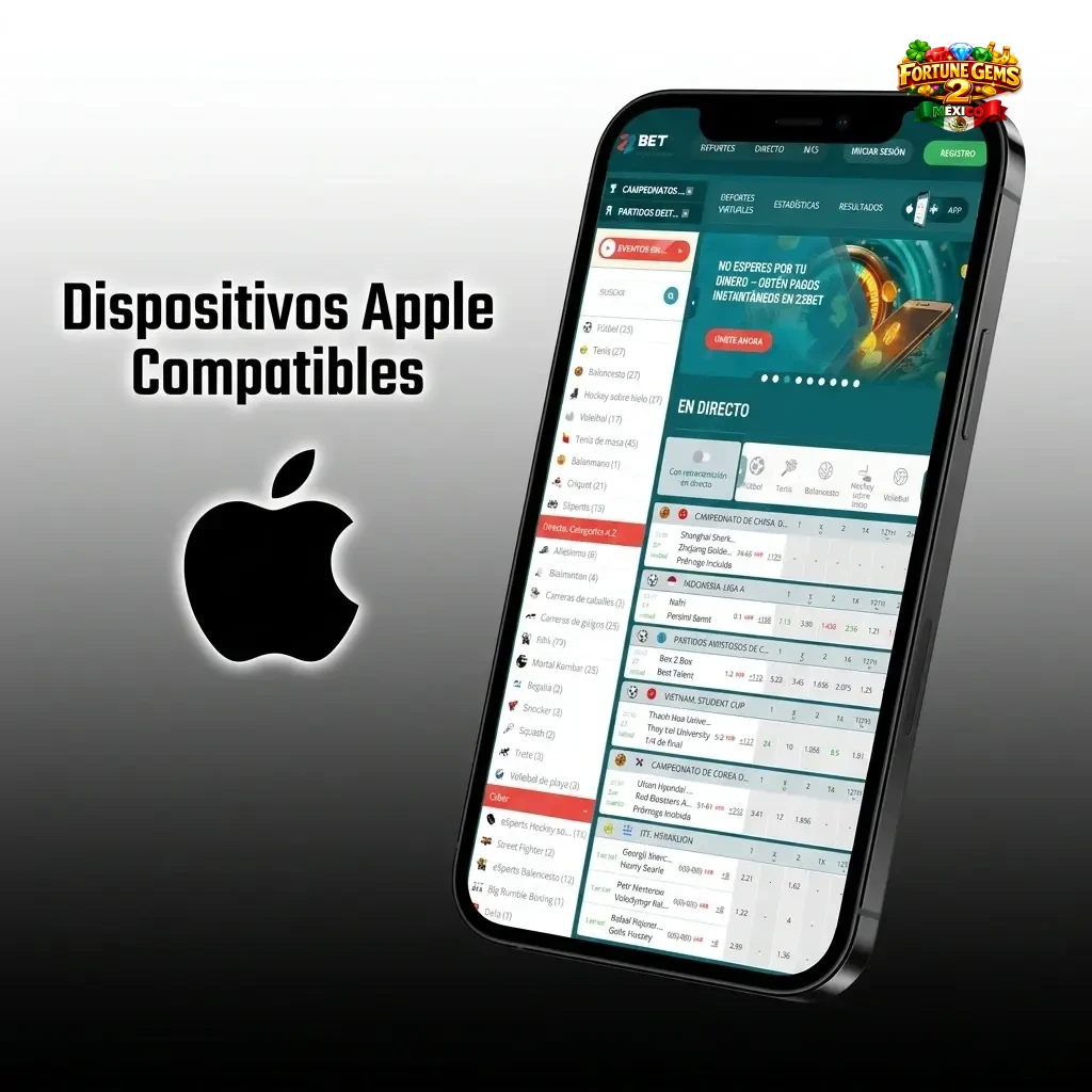 Dispositivos Apple compatibles con la app de 22bet: iPhone SE, 12, 13, 14, 15 e iPad Air con iOS 12 o superior