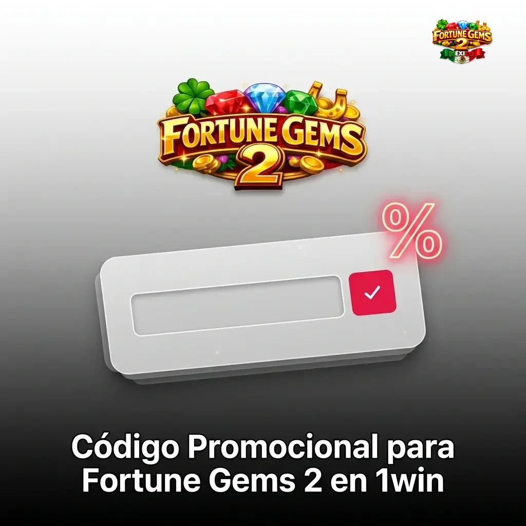 Código promocional 1WINBONUS para Fortune Gems 2 en 1win, bono exclusivo al registrarse en la app