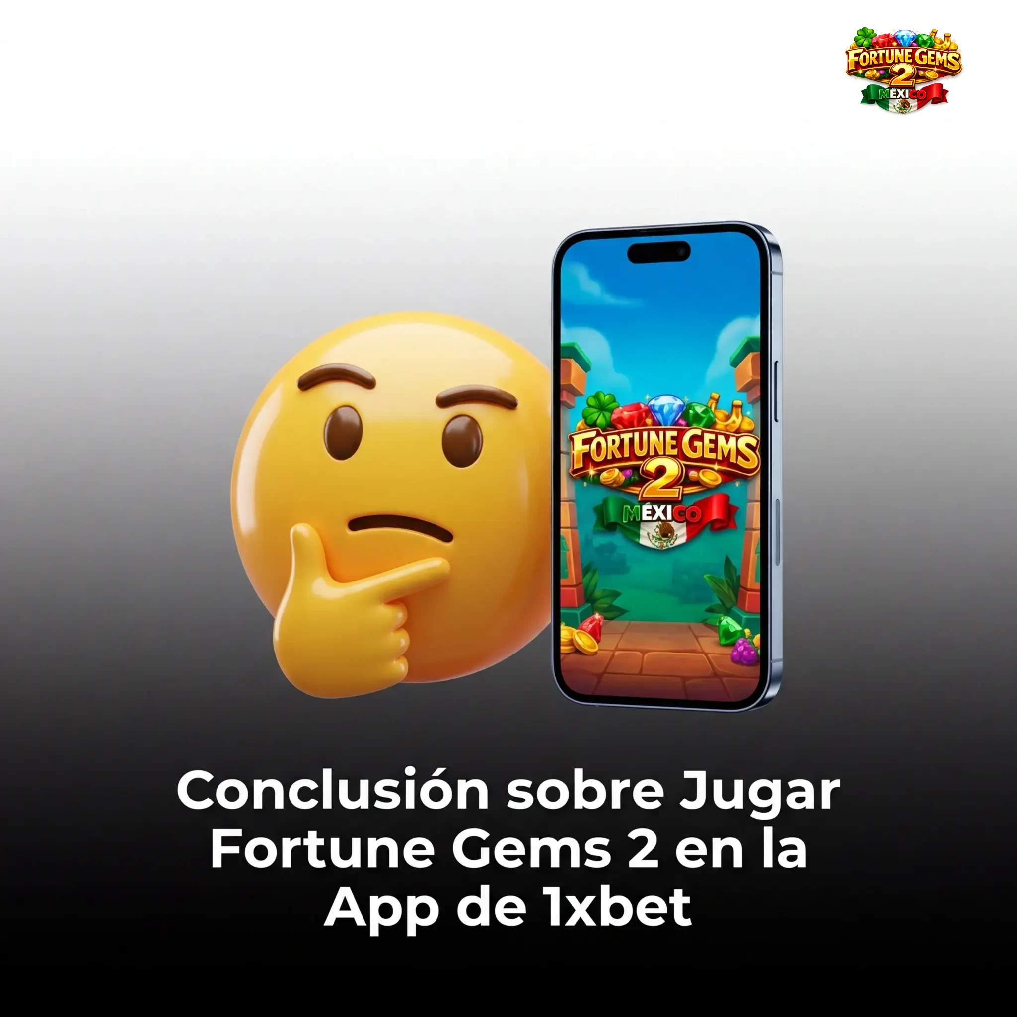 Jugador en México usando app 1xbet para jugar Fortune Gems 2 en móvil con bono de casino disponible